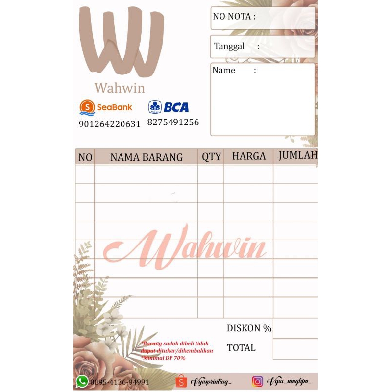 

Nota custom UK A5