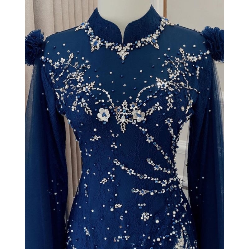 KEBAYA WISUDA NAVY - KEBAYA CHANTILY FULL PAYET