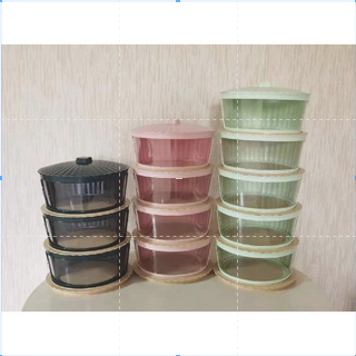 Tudung Saji FAWSLINE 5 Susun Warna | Tempat Penyimpan Lauk Makanan 5 Susun