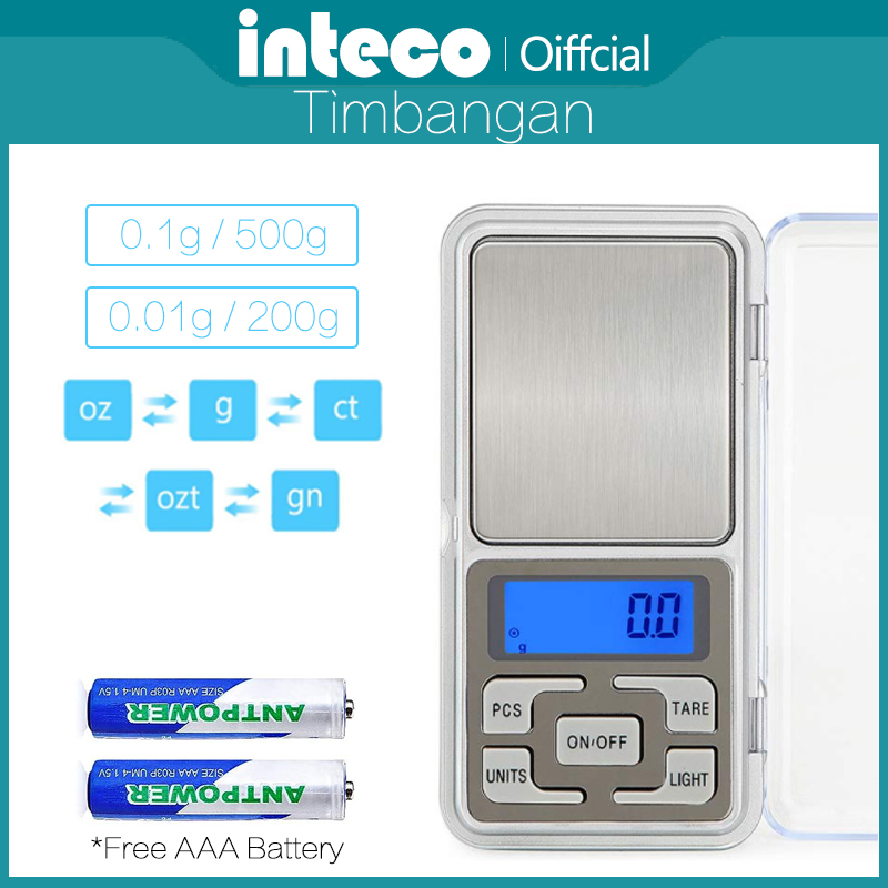 Timbangan Emas / Timbangan Digital Mini Kapasitas 0.1g/500g 0.01gr/200gram