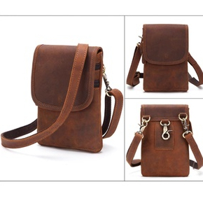 Tas Selempang Mini Pria/Wanita Kulit Sapi Asli - Tas Selempang Pinggang Kulit Premium Crazy Horse