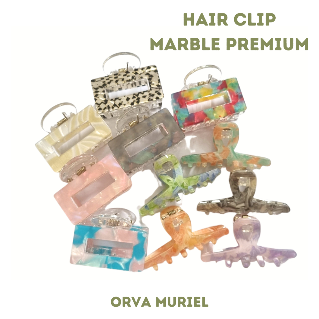 ORVMRL - Hair Claw Clip Jepit Rambut Acrylic Premium Quality
