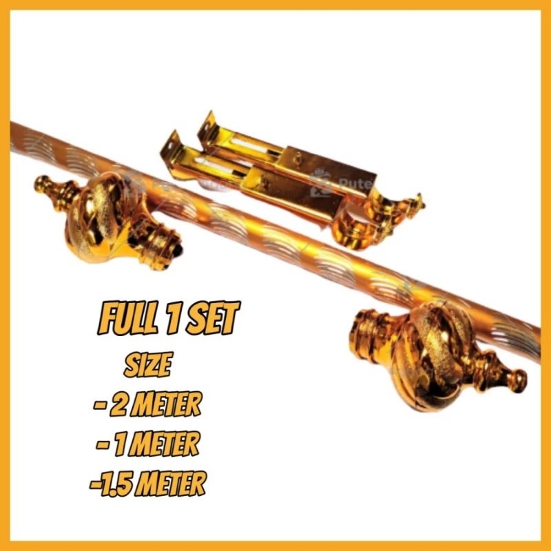 tiang gorden 1meter full set