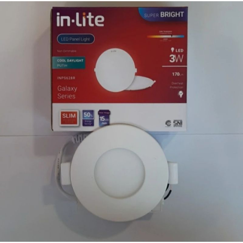 LAMPU PANEL LED INBOW 3WATT INLITE 3W-KUNING
