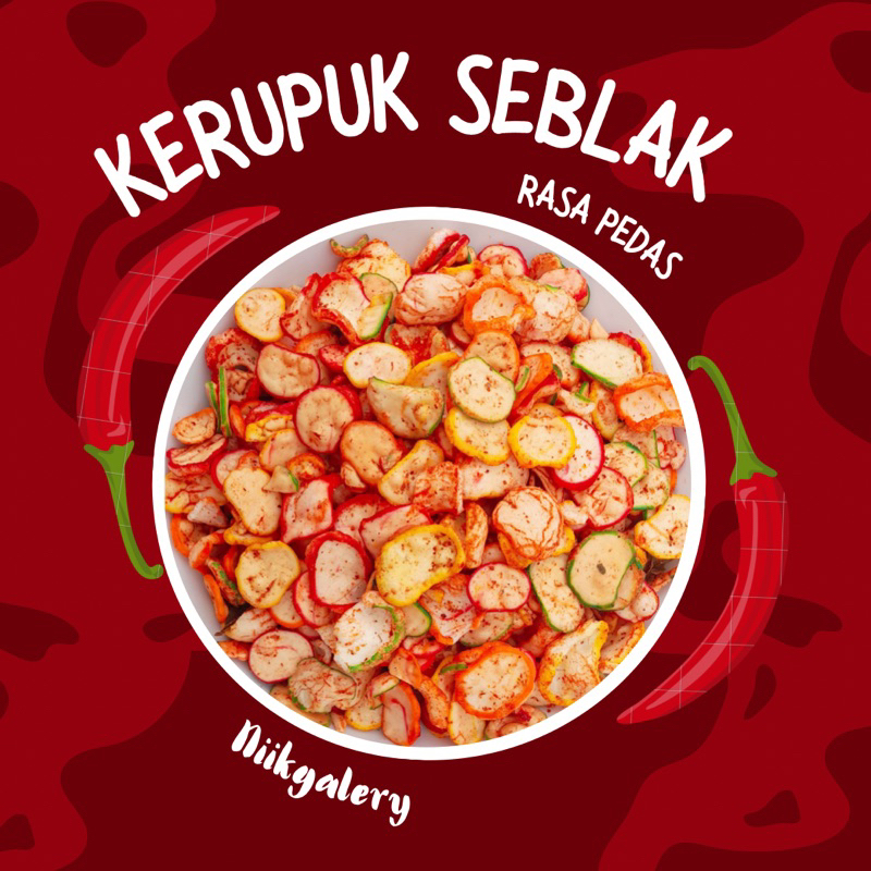 

Kerupuk seblak bantet pedas daun jeruk 250 gr