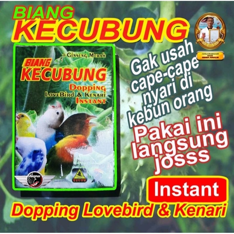BIANG KECUBUNG + GINSENG MERAH  Dopping Burung Instan Lovebird Kenari Gacor Cepat Durasi Panjang