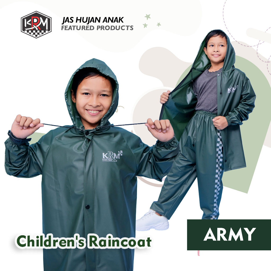 Jas Hujan Anak Laki Laki Perempuan Tebal Moon Kids