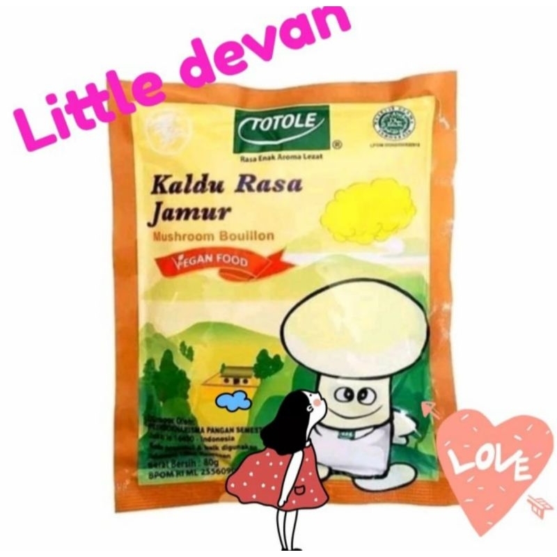 

totole kaldu jamur 80 gr vegan food
