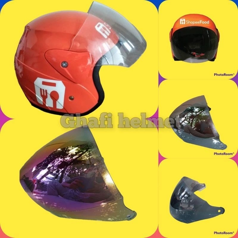 kaca helm Shopee food