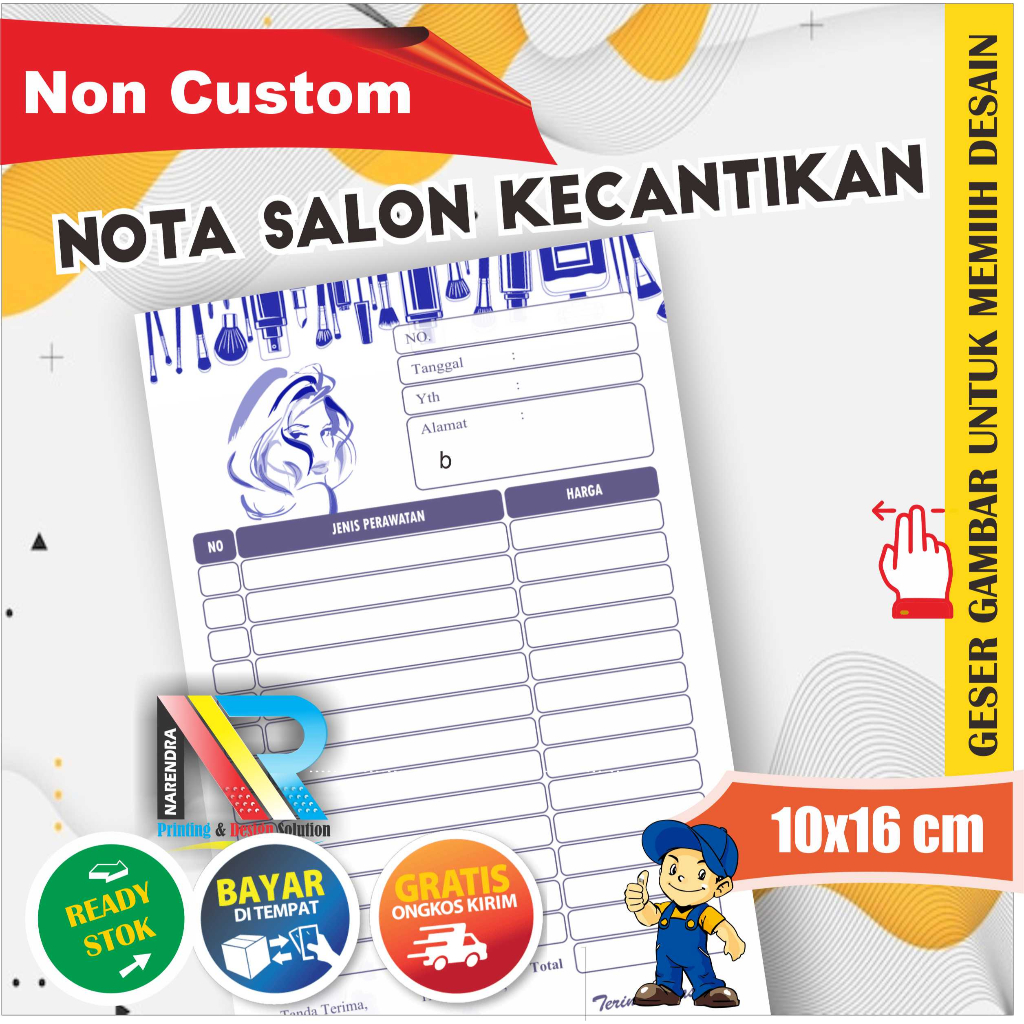 

Buku Nota Salon Kecantikan Ready Stok