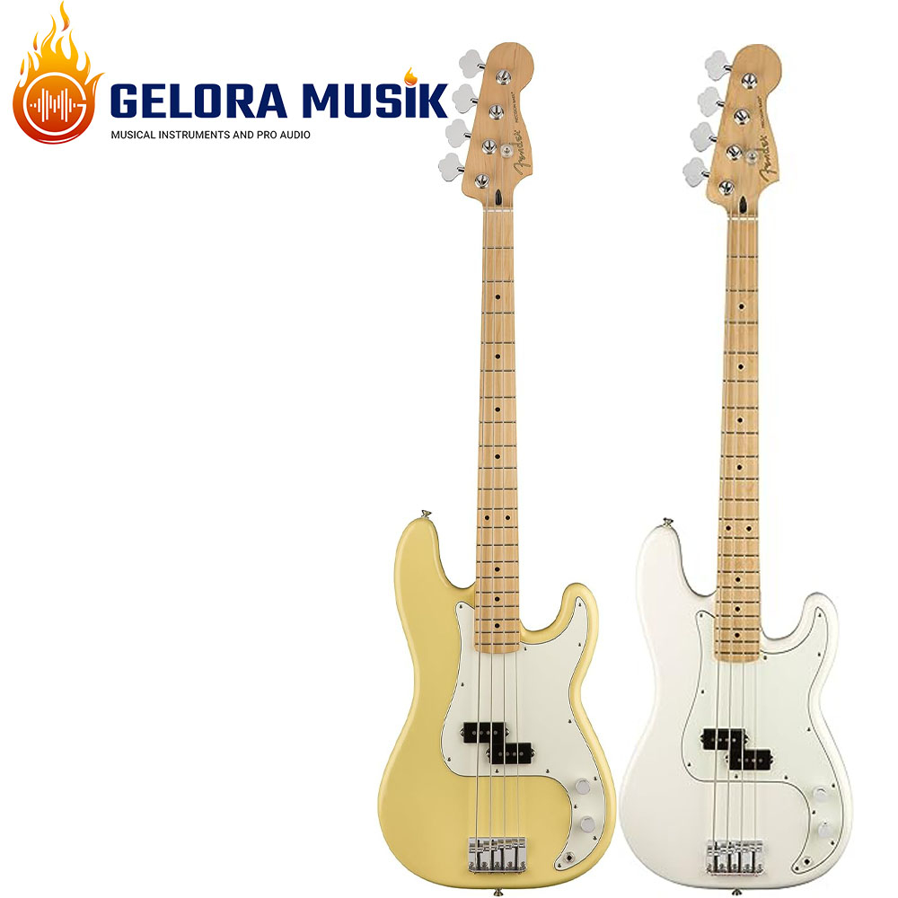 Gitar Bass Fender Player Precision Bass Maple FB, Polar White