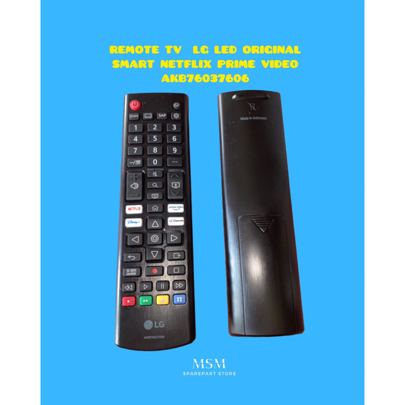 REMOTE TV  LG LED ORIGINAL SMART NETFLIX PRIME VIDEO AKB76037606