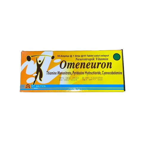 Omeneuron Box 100's Tablet Mutifa - Vitamin B1 / Vitamin B6 / Vitamin B12