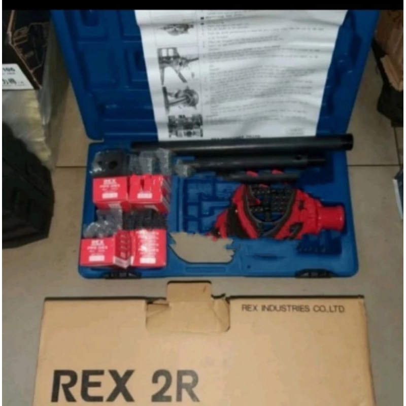Alat senai drat pipa Manual beby Rex2R1/2 -11/4 Rachet triader