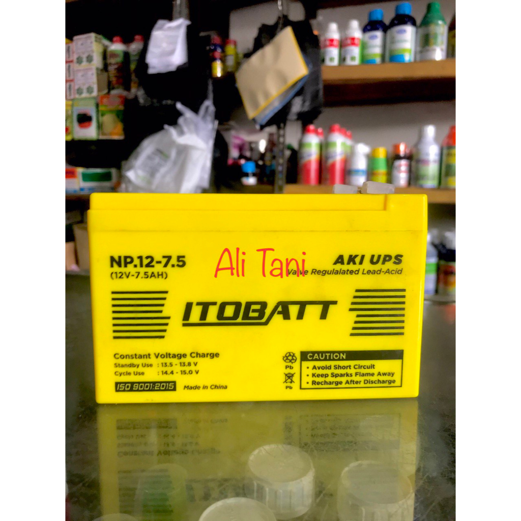 ITOBATT Kapasitas 7.5 AH BATERAI/AKI Sprayer Elektrik