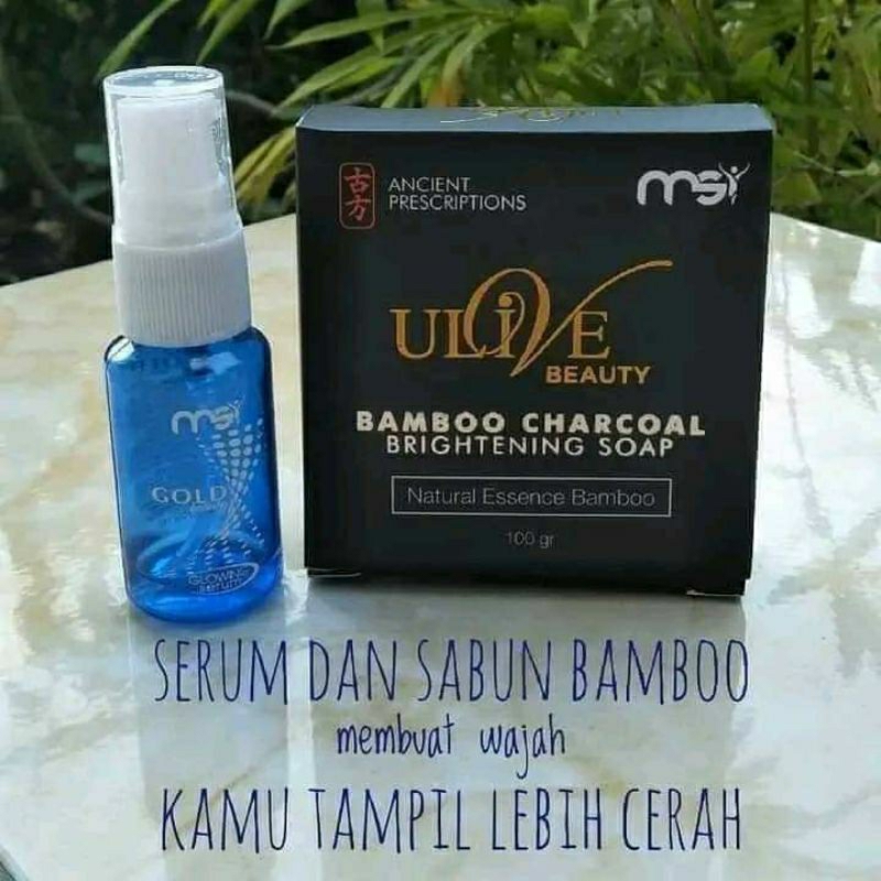 paket Sabun Bamboo dan Glowing Serum MSI original