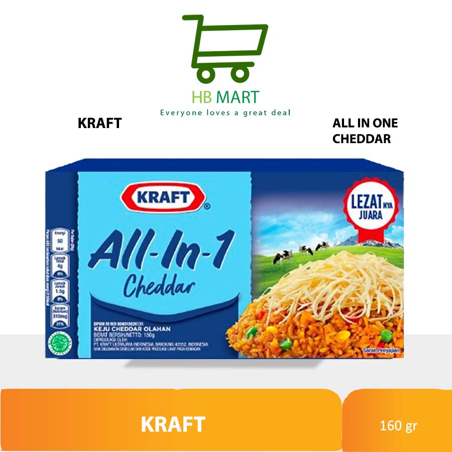 

Kraft Keju All-in-1 Cheddar Cheese 165gr