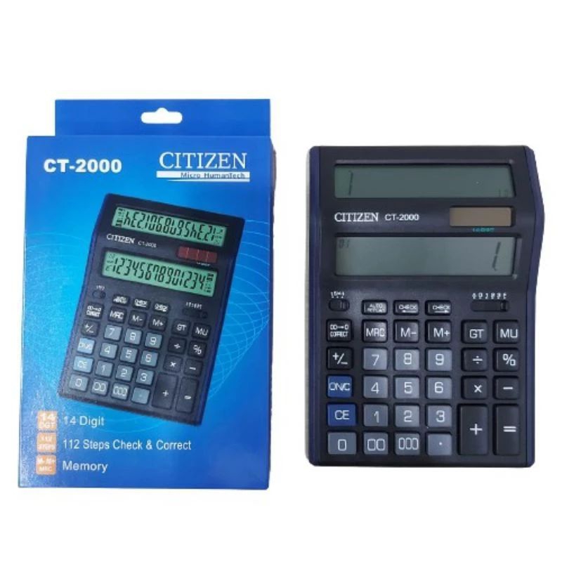 

kalkulator jumbo 2 layar citizen ct-2000,14 digit angka besar