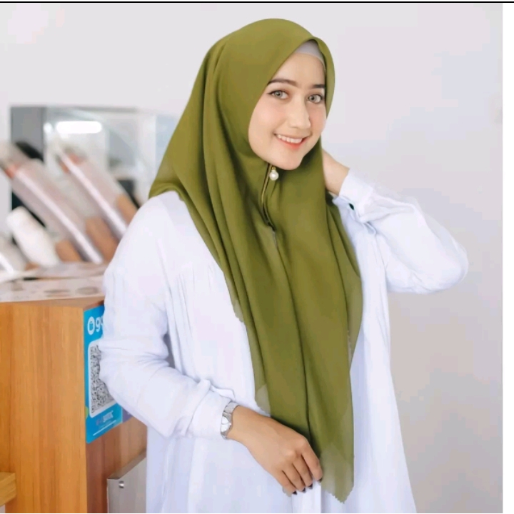 Hijab Instan Zipper Segi Empat Resleting Zipper Lasercut / Kerudung Instan Segi Empat Resleting Zipp