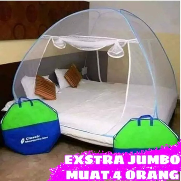 KELAMBU BUTTERFLY 100% ORI!!! / Kelambu Tempat Tidur Dewasa Portable 2 Pintu Resleting Bawah Bolong/