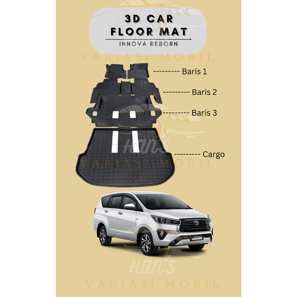Karpet 3D Mobil Innova Reborn