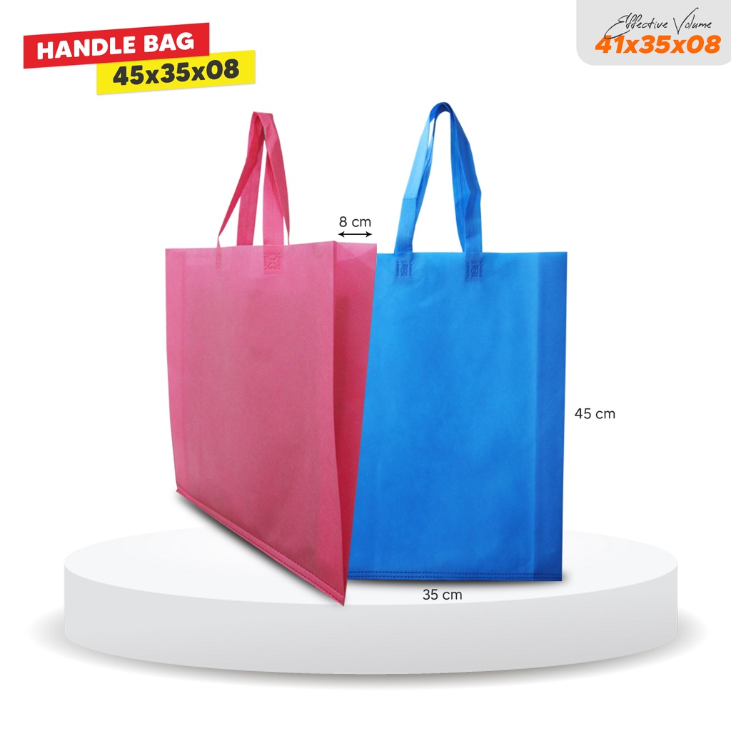 

Goodiebag Polos | Tas Kain Sembako | Tas Dokumen | Handle Bag 45x35x8