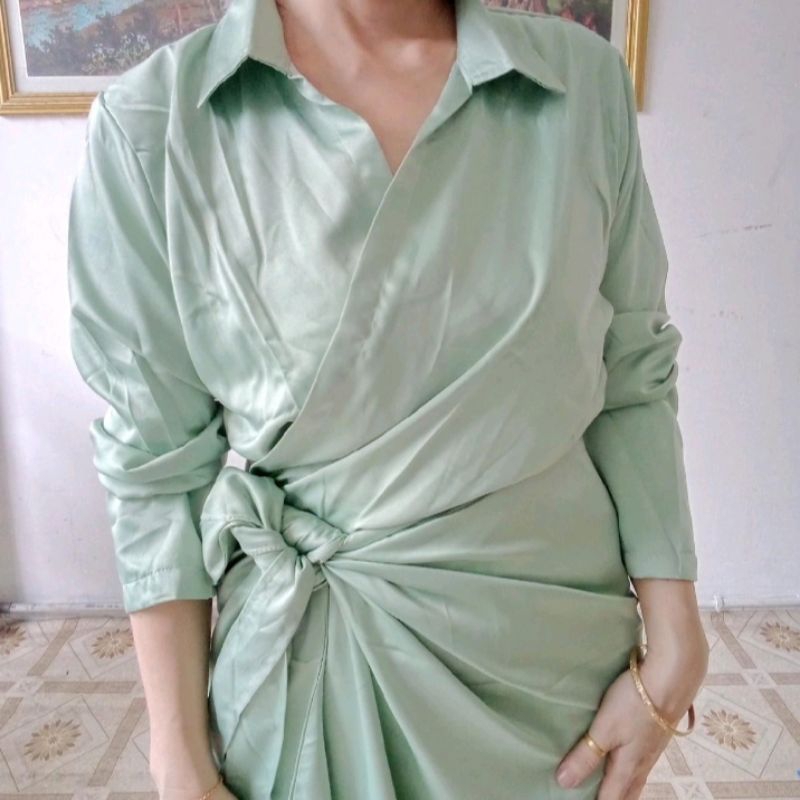 dress rok lilit satin