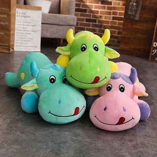 Boneka Bantal Sapi 80cm Plush Lembut Imut Hadiah Ulang Tahun Cewek Cowok Mainan Bayi Berlabel SNI Bisa COD