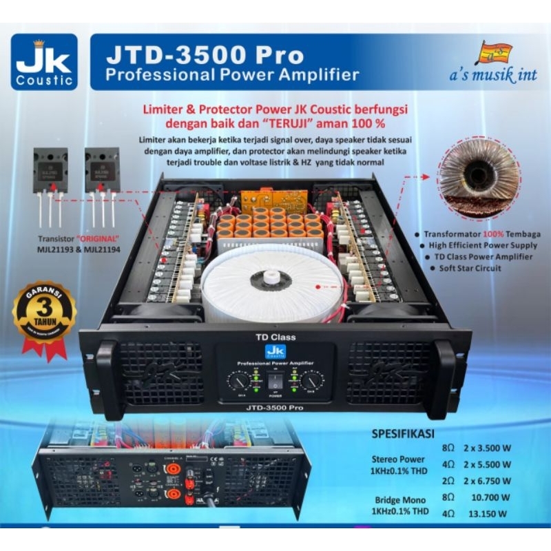 POWER JK COUSTIC JTD-3500 PRO