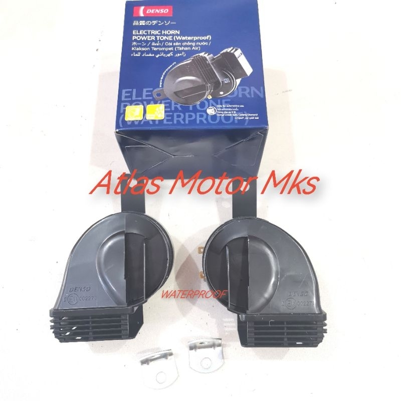 [1SET][WATERPROOF] KLAKSON KEONG DENSO 12VOLT ORIGINAL DENSO WATERPROOF UNTUK MOBIL DAN MOTOR 12VOLT