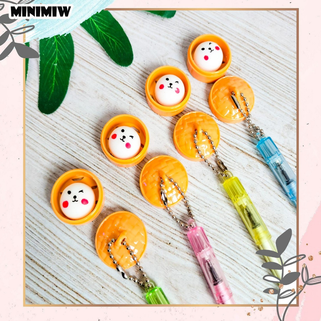 

PULPEN DIMSUM BAKPAO WAJAH KELINCI LUCU PEN GANTUNGAN BOLPEN ALAT TULIS