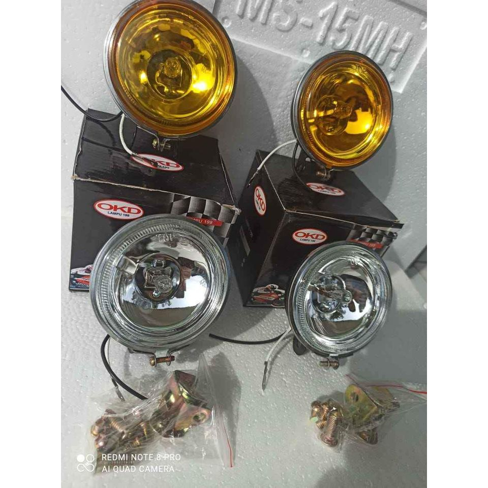 LAMPU TEMBAK KABUT BULAT FOGLAMP lampu halogin bulat motor mobil
