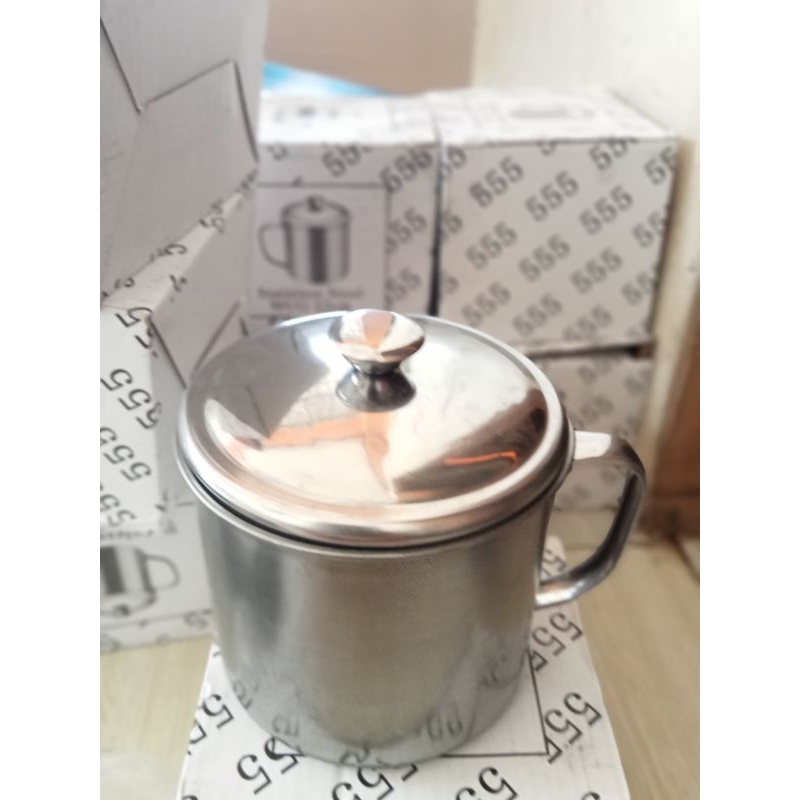 GELAS MUG STAINLESS/ CANGKIR STAINLESS 12CM/ GELAS STAINLESS ANTI KARAT