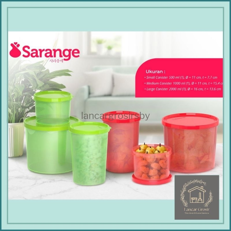(LGS) Toples Plastik Tupperware Canister Sarange | Food Storage | Wadah Penyimpanan Kering