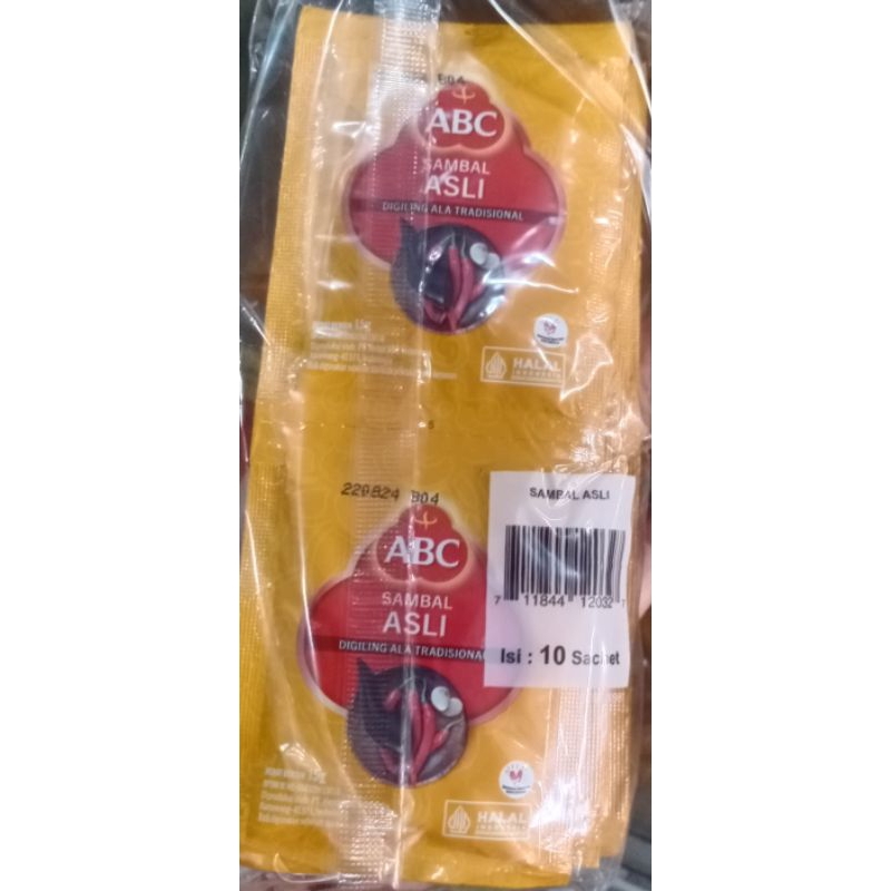 

ABC Sambel Asli 15 gr isi 10 sachet