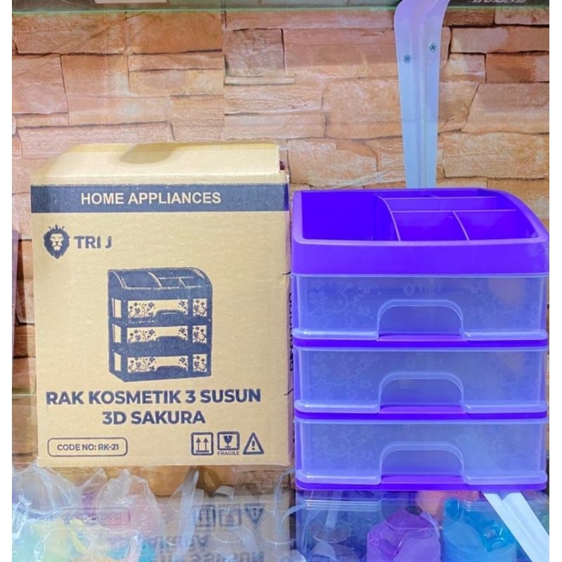rak kosmetik 3 susun