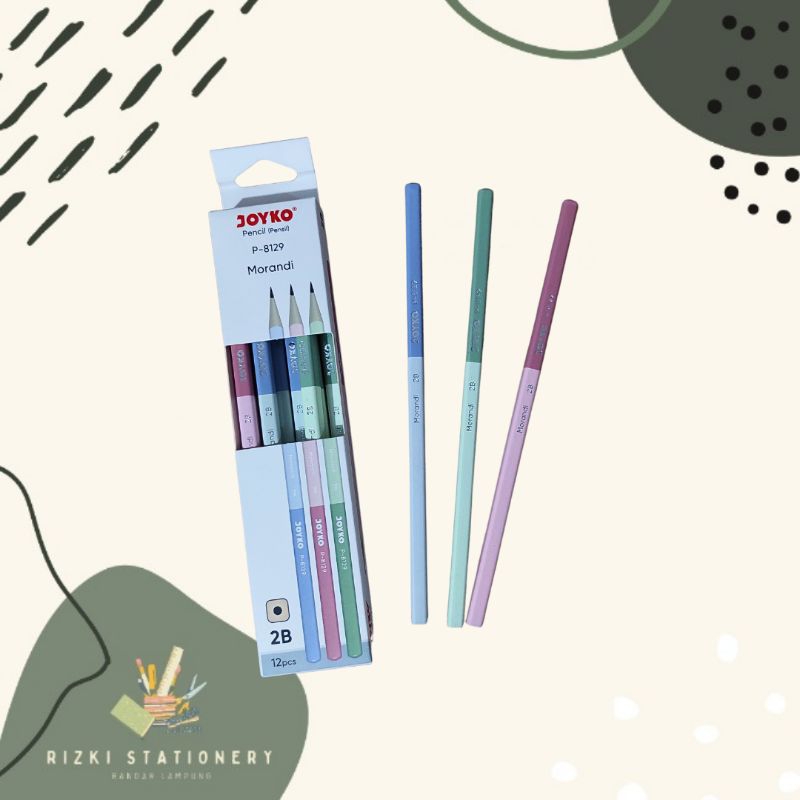 

(1 kotak) Pensil 2B Joyko Morandi P-8129