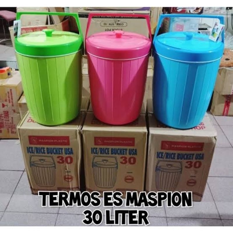 Termos Nasi / Termos Es / Tempat Nasi / Es / Rice Bucket / Ice Bucket USA Merk Maspion 30 Liter ORI 