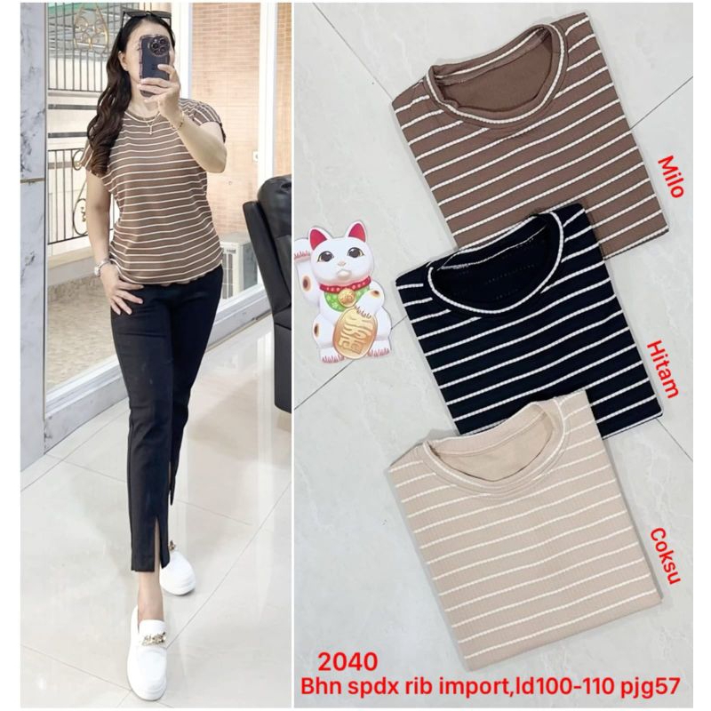 2040 kaos salur spandex rib import