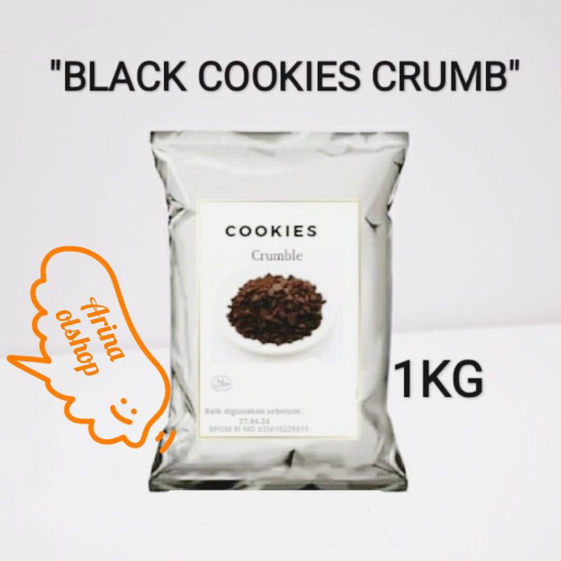 

black cokies crumb halus dan kasar premium 1 kg