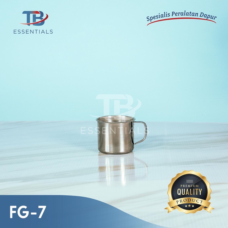 TB ESSENTIALS - FG-7 Mug Tutup Stainless Steel Jadul Kecil Tahan Panas Cangkir Kopi dan Teh Souvenir
