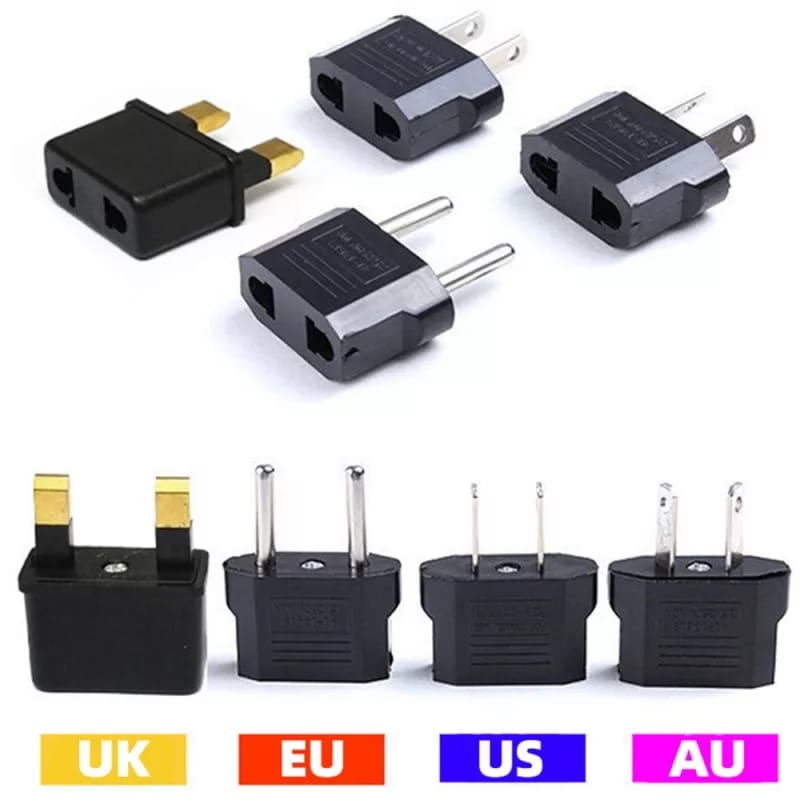 Adapter Konverter Power Plug US Ke EU Untuk Travel / Travel Adapter Power Plug Adapter US UK AU EU E