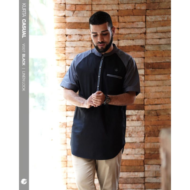 SAMASE KURTA CASUAL V007 SS LINEN LOOK