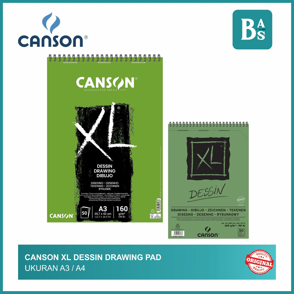 

Canson - XL Sketch Dessin 160gsm - Sketchbook A3/A4 - Bali Art Supplies