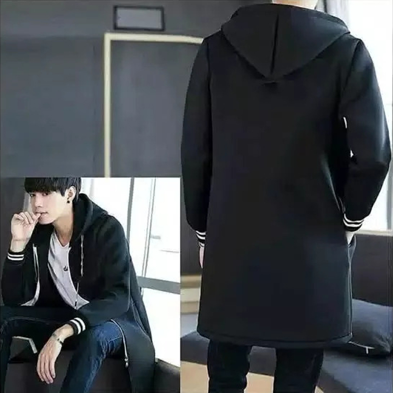 JAKET JUBHAH POLOS JUBAH ANIME BAHAN KATUN JUBAH HITAM POLOS