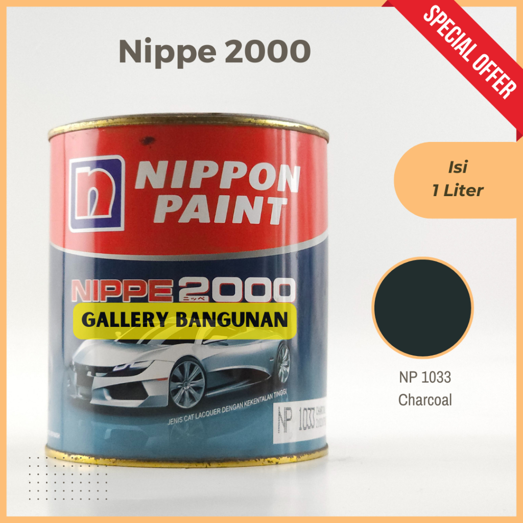 

Nippe 2000 Np 1033 Charcoal Cat Kayu Besi NC Nippon Paint Kemasan 1 Liter