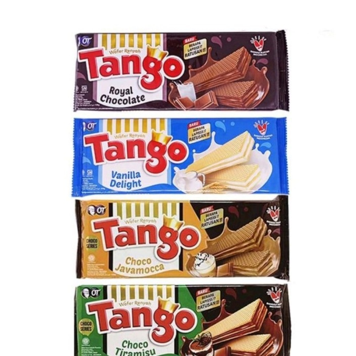 

TANGO WAFER ROYAL CHOCOLATE COKLAT VANILLA DELIGHT CHOCO JAVAMOCCA CHOCO TIRAMISU 110GR