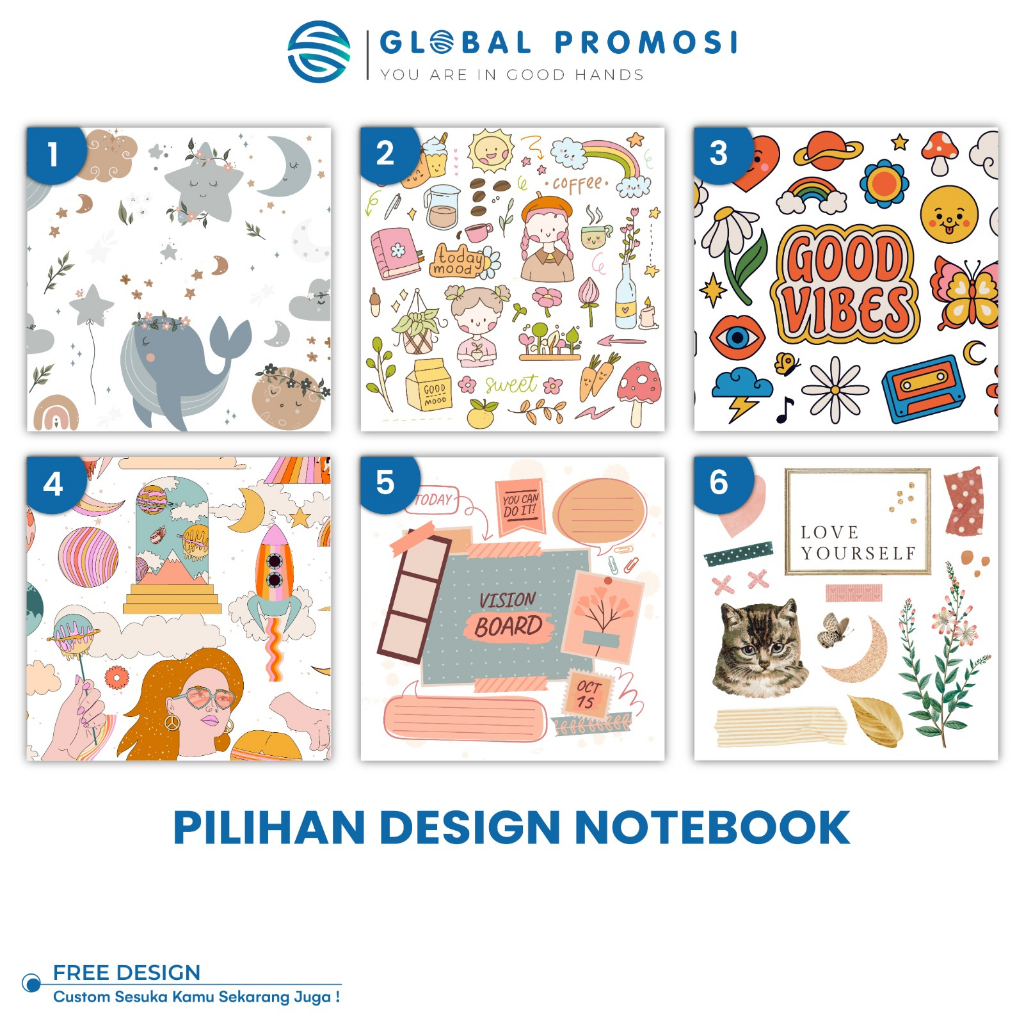 

RB Notebook Custom QS01 A5 Cetak Uv Print Full Color Agenda Souvenir Promosi