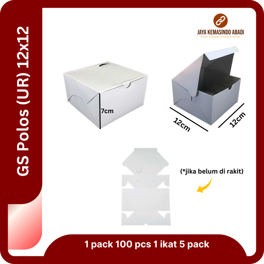 Dus Snack Duplex Putih Polos 12x12 | Dus Snack Kraft 12x14 | Dus Snack 12x16 | Dus Snack Putih Susu 