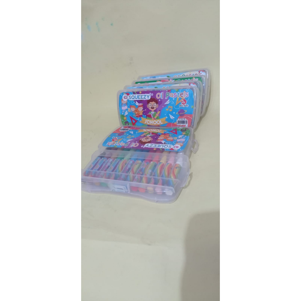 

crayon oil pastel isi 12 warna/crayon squeezy op sq12w